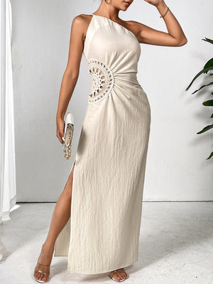 Ladies Elegant Sleeveless Off Shoulder Maxi Dress