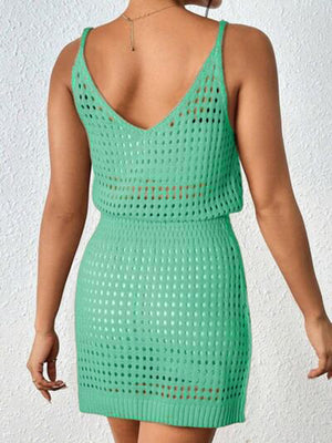 Ladies Openwork Sleeveless Cover Up