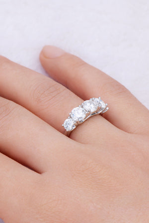 1 Carat Moissanite 925 Sterling Silver Eternity Ring