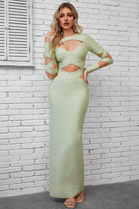 Ladies Elegant Crosscut Bandage Dress