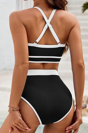 Ladies Elegant Contrast Bikini Set