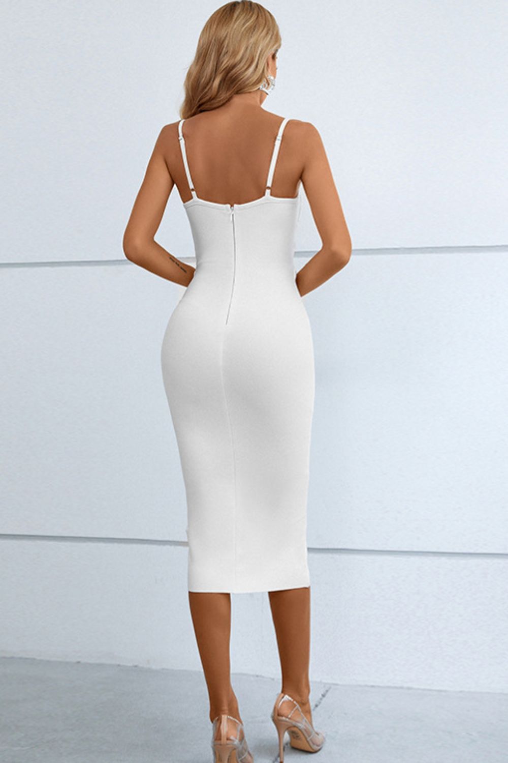 Ladies Elegant Cut Strap Bandage Dress