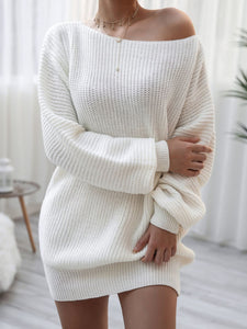 Ladies Elegant Long Sleeve Sweater Dress