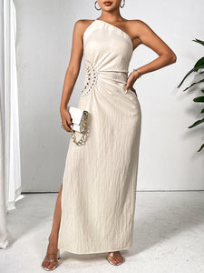 Ladies Elegant Sleeveless Off Shoulder Maxi Dress