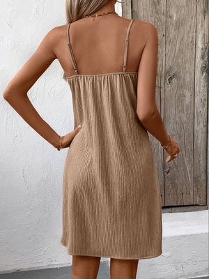 Ladies Textured Sleeveless Mini Cami Dress