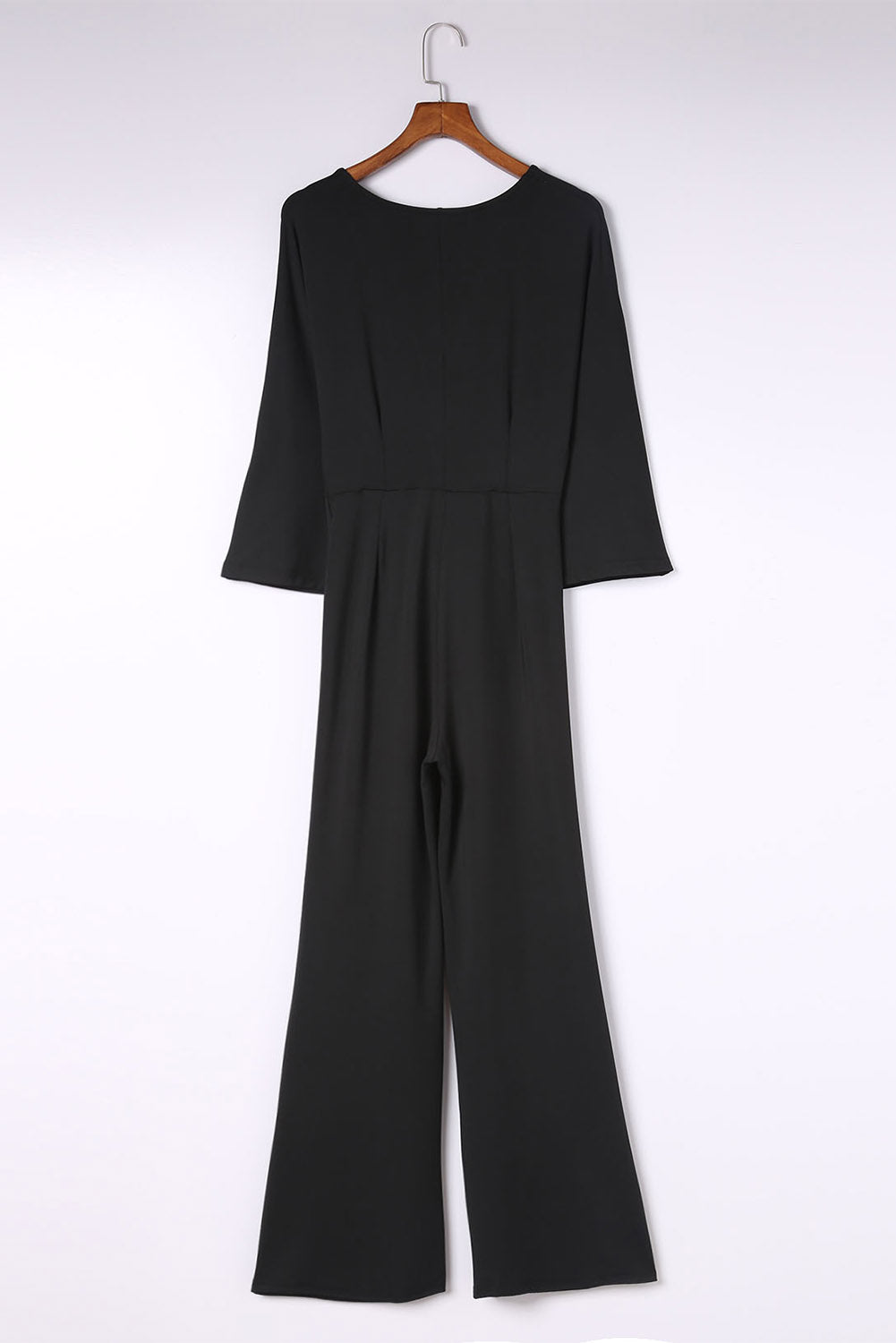 Ladies Elegant Twisted Plunge Sleeve Jumpsuit