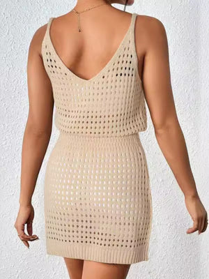 Ladies Openwork Sleeveless Cover Up