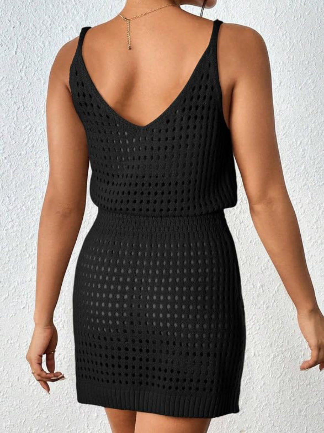 Ladies Openwork Sleeveless Cover Up