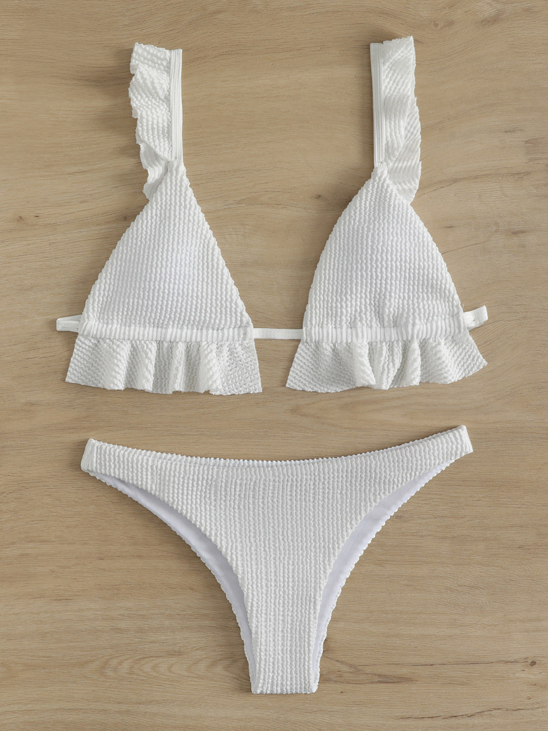 Ladies Elegant Ruffled Two-Piece Bikini Set