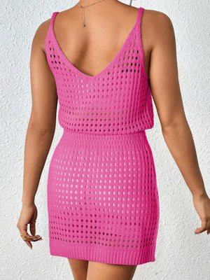 Ladies Openwork Sleeveless Cover Up