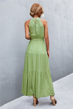 Ladies Beautiful Sleeveless Tie Waist Maxi Dress