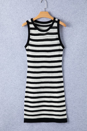 Ladies Elegant Striped Knit Bandage Dress