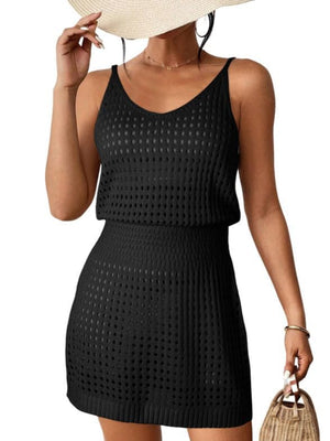 Ladies Openwork Sleeveless Cover Up