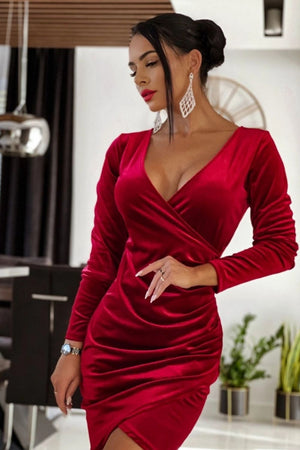 Ladies Elegant Long Sleeve Mini Dress