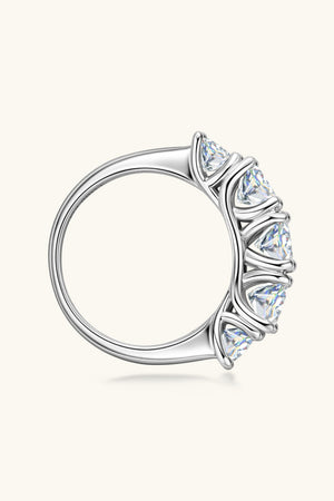 1 Carat Moissanite 925 Sterling Silver Eternity Ring