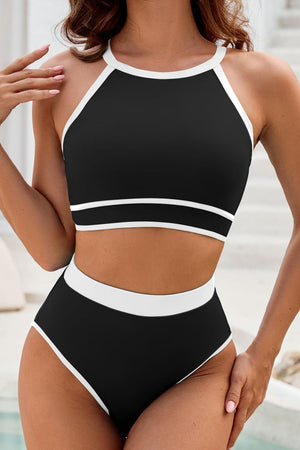 Ladies Elegant Contrast Bikini Set