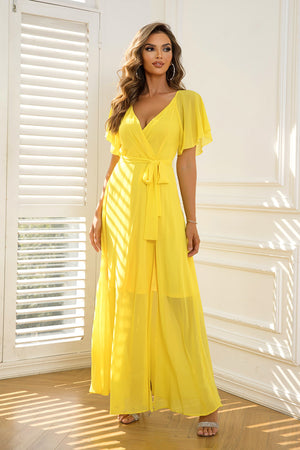 Ladies Beautiful Flutter Sleeve Maxi Dress