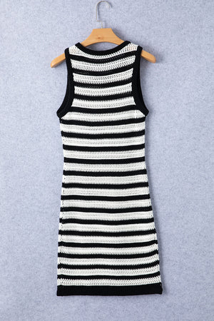 Ladies Elegant Striped Knit Bandage Dress