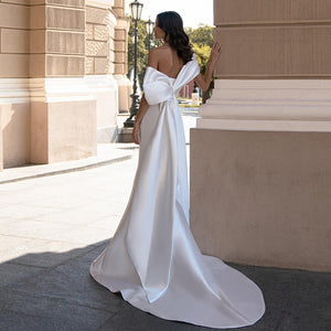 Ladies Elegant Satin Mermaid Wedding Dress