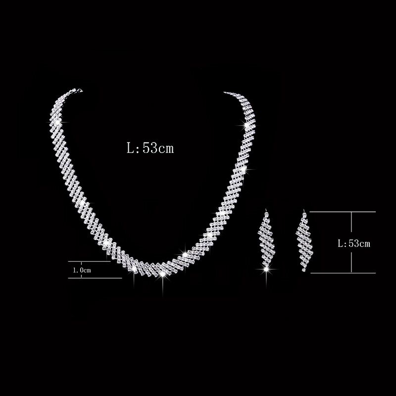 Elegant Starlight Three Piece Bridal Jewelry Set