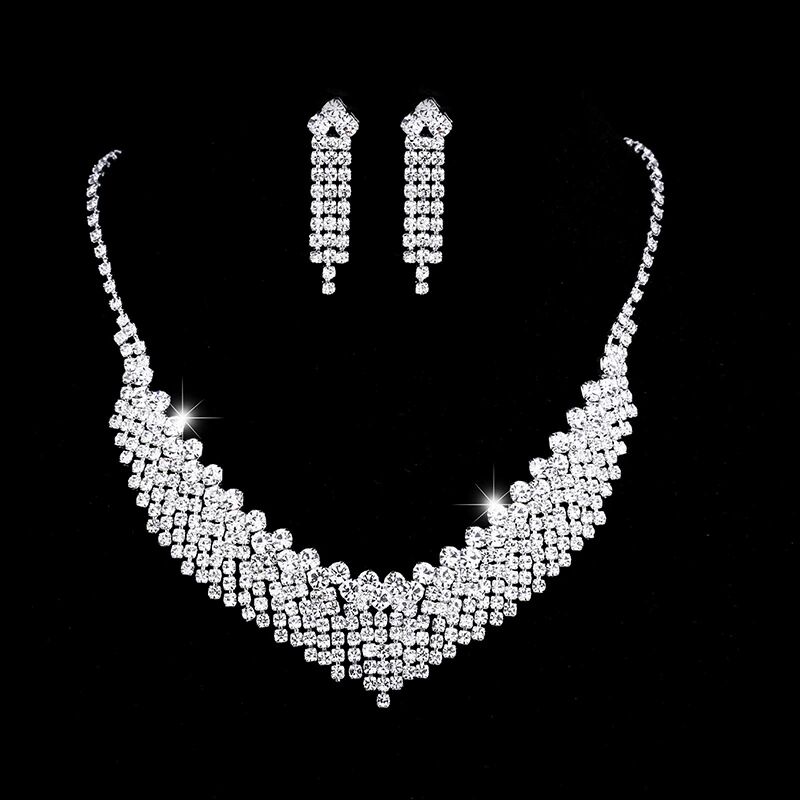 Elegant Bridal Three Piece Jewelry Set