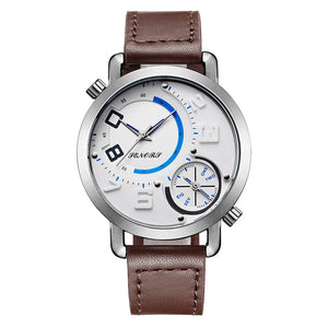 Men's Double Dial High Quality Waterproof Quartz Wrist Watch