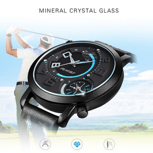 Men's Double Dial High Quality Waterproof Quartz Wrist Watch